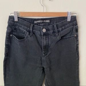 Express Skinny Mid-Rise Black Jeans